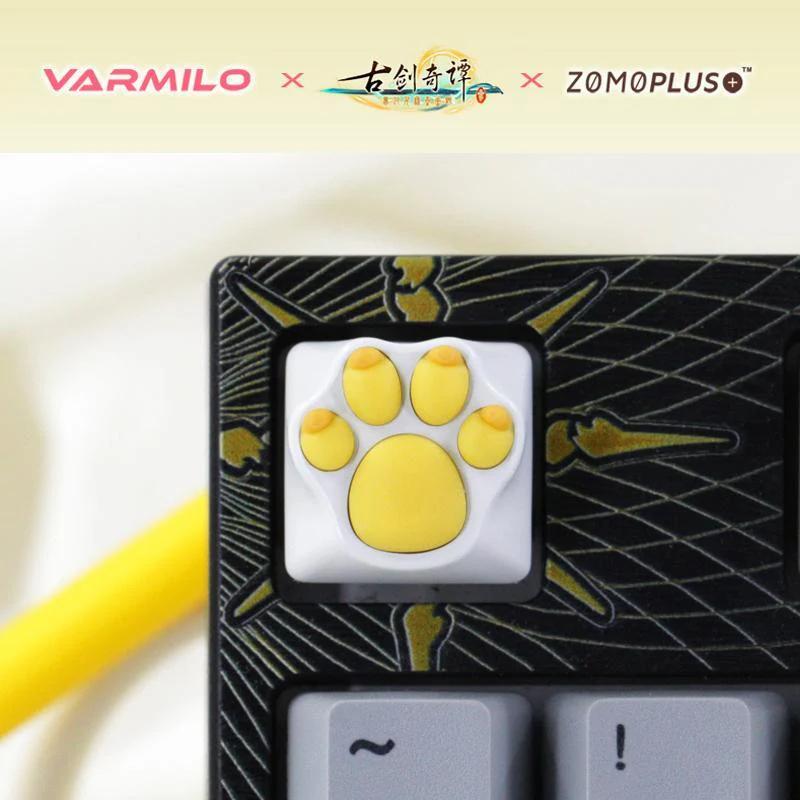 Zomo Plus kitty Paw Keycap - White/Yellow - أكسسوار لوحة مفاتيح